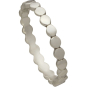 Sterling Silver Stacking Ring - Dot Pattern side angle