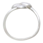 Sterling Silver Three Hearts Adjustable Ring Top View
