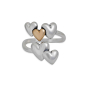 Nina Designs Mixed Metal Five Hearts Adjustable Ring 