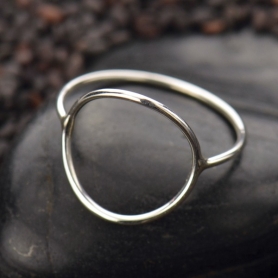 Sterling Silver Ring - Open Circle Ring