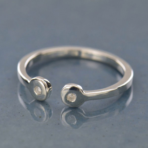 silver ring adjustable diamonds genuine discontinued rings sterling designs r44