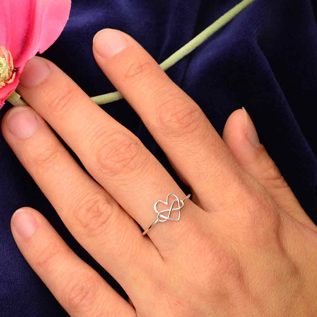 Sterling Silver Ring - Infinity Heart Ring