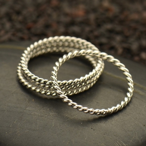 Sterling Silver Ring - Twisted Wire Ring