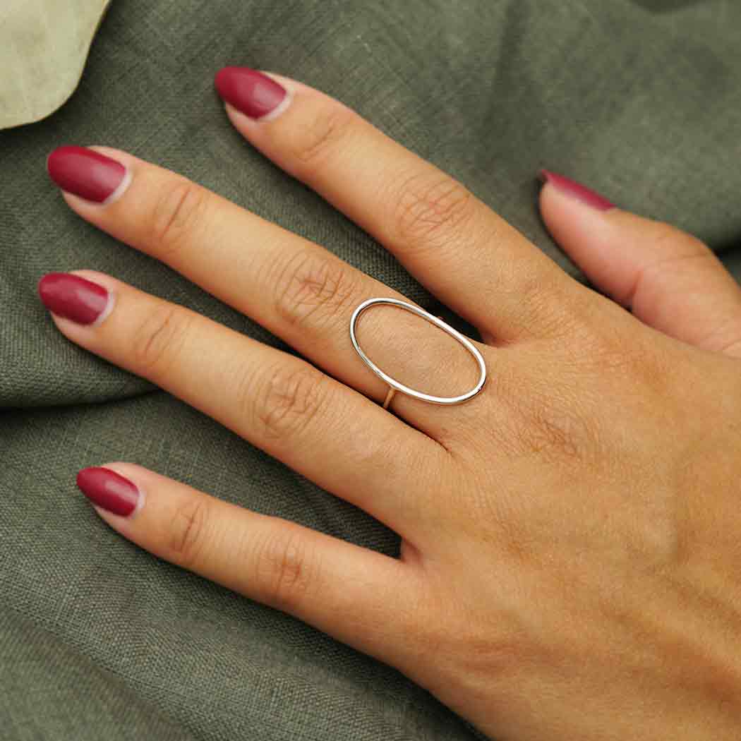 Sterling Silver Ring - Open Oval Ring