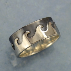 Sterling Silver Chunky Wave Ring