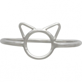 Sterling Silver Small Cat Ring