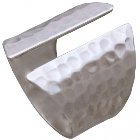 Sterling Silver Adjustable Hammered Shield Ring