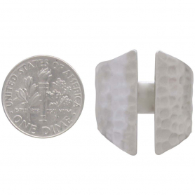 Sterling Silver Adjustable Hammered Shield Ring