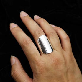 Sterling Silver Plain Saddle Ring