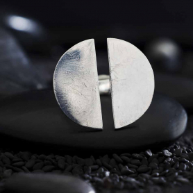 Sterling Silver Split Circle Adjustable Ring
