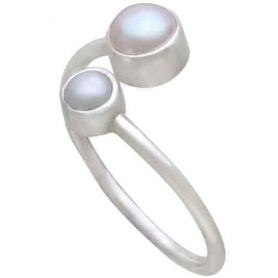 Sterling Silver Adjustable Pearl Ring