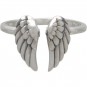 Sterling Silver Adjustable Ring - Angel Wing Ring