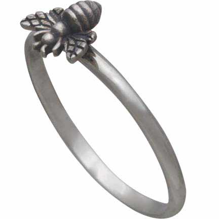 Sterling Silver Ring - Tiny Bee Ring