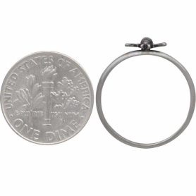 Sterling Silver Ring - Tiny Bee Ring dime photo