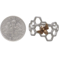 Nina Designs Sterling Silver and Bronze Honeycomb Ring with Bronze Bee dime view