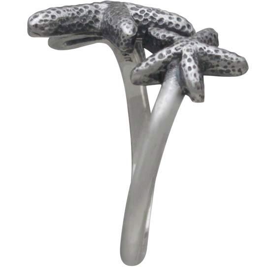 Sterling Silver Adjustable Starfish Ring