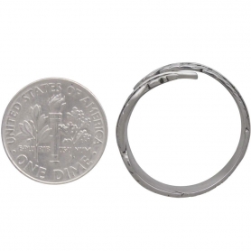 Sterling Silver Adjustable Feather Ring