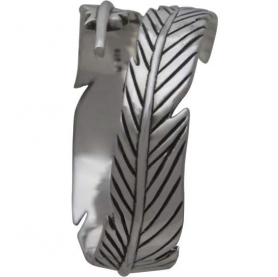 Sterling Silver Adjustable Feather Ring