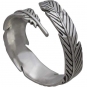 Sterling Silver Adjustable Feather Ring