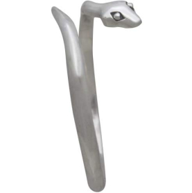 Sterling Silver Adjustable Simple Snake Ring side
