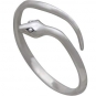 Sterling Silver Adjustable Simple Snake Ring