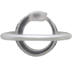 Sterling Silver Ouroboros Ring with Snake on Front