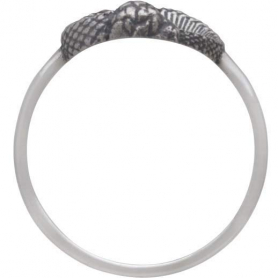 Sterling Silver Ouroboros Ring with Snake on Front