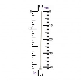 Sterling Silver Head Pin - 24 Gauge 37x2mm