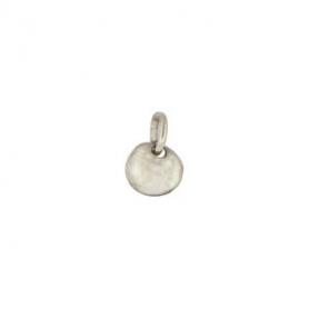 Tiny Sterling Silver Disc Dangle Charm 7x5mm