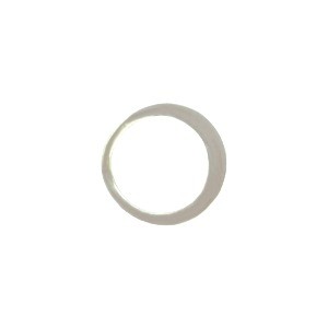 Sterlng Silver Half Hammered Circle Jewelry Link 9mm