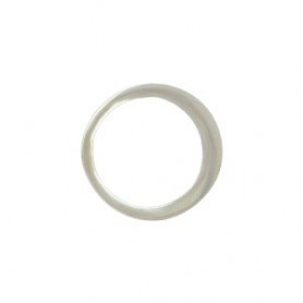Sterling Silver Half Hammered Circle Jewelry Link 12mm