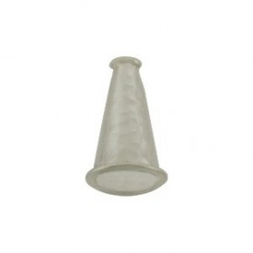 Sterling Silver Cone Cord End with Hammer Finish 8x13mm
