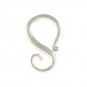 Sterling Silver Bail - S-shaped Removable Bail 10x17mm