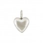 Sterling Silver Puffed Heart Charm - Medium 12x9mm