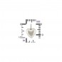 Sterling Silver Puffed Heart Charm - Medium 12x9mm