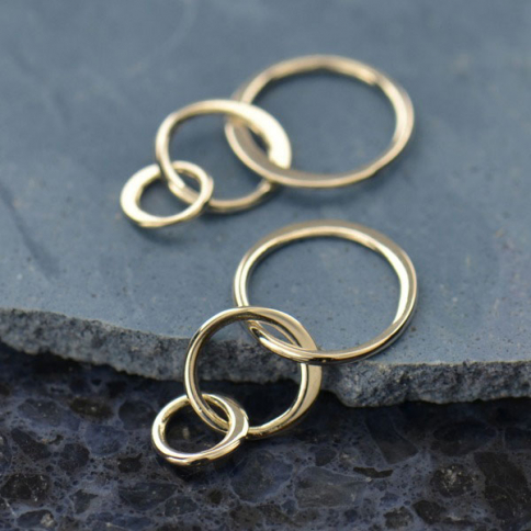 Sterling Silver Three Circles of Life Link 10x19mm