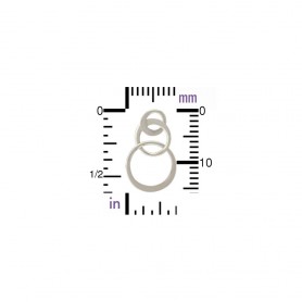 Sterling Silver Three Circles of Life Link 10x19mm