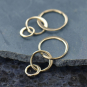 Sterling Silver Three Circles of Life Link 10x19mm