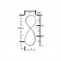 Jewelry Supplies - Large Infinity Charm Silver Links 11x30mm