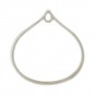 Sterling Silver Wide Bottom Teardrop Link with Loop 20x19mm