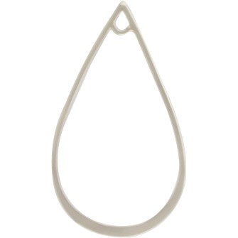Jewelry Supplies - Teardrop with Loop Silver Links 28x16mm
