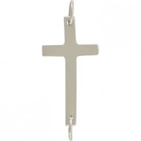 Jewelry Supplies - Cross Pendant Silver Links 12x23mm