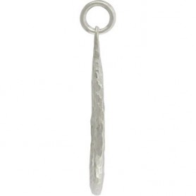 Sterling Silver Hammered U Shape Pendant Festoon 25x19mm