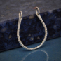 Sterling Silver Hammered U Shape Pendant Festoon 25x19mm