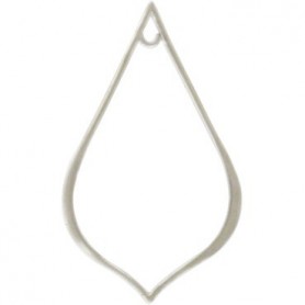Sterling Silver Medium Pointed Teardrop Link 30x18mm