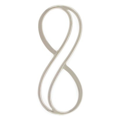 Sterling Silver Double Wire Infinity Link 13x32mm