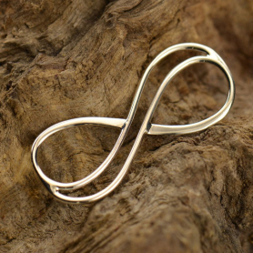 Sterling Silver Double Wire Infinity Link 13x32mm
