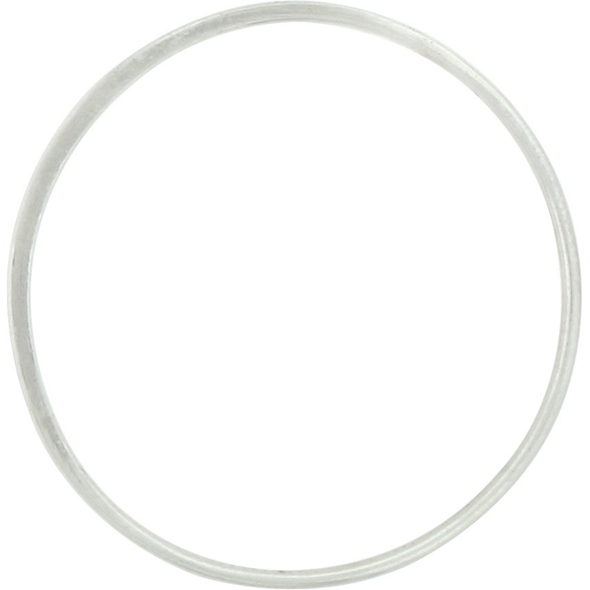 Sterling Silver Half Hammered Circle Jewelry Link 36mm