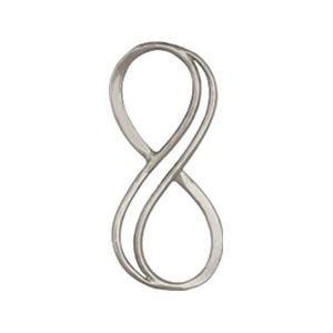 Sterling Silver Small Double Wire Infinity Link 9x20mm