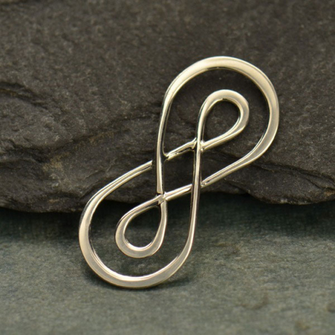 Sterling Silver Double Layer Infinity Link 10x23mm